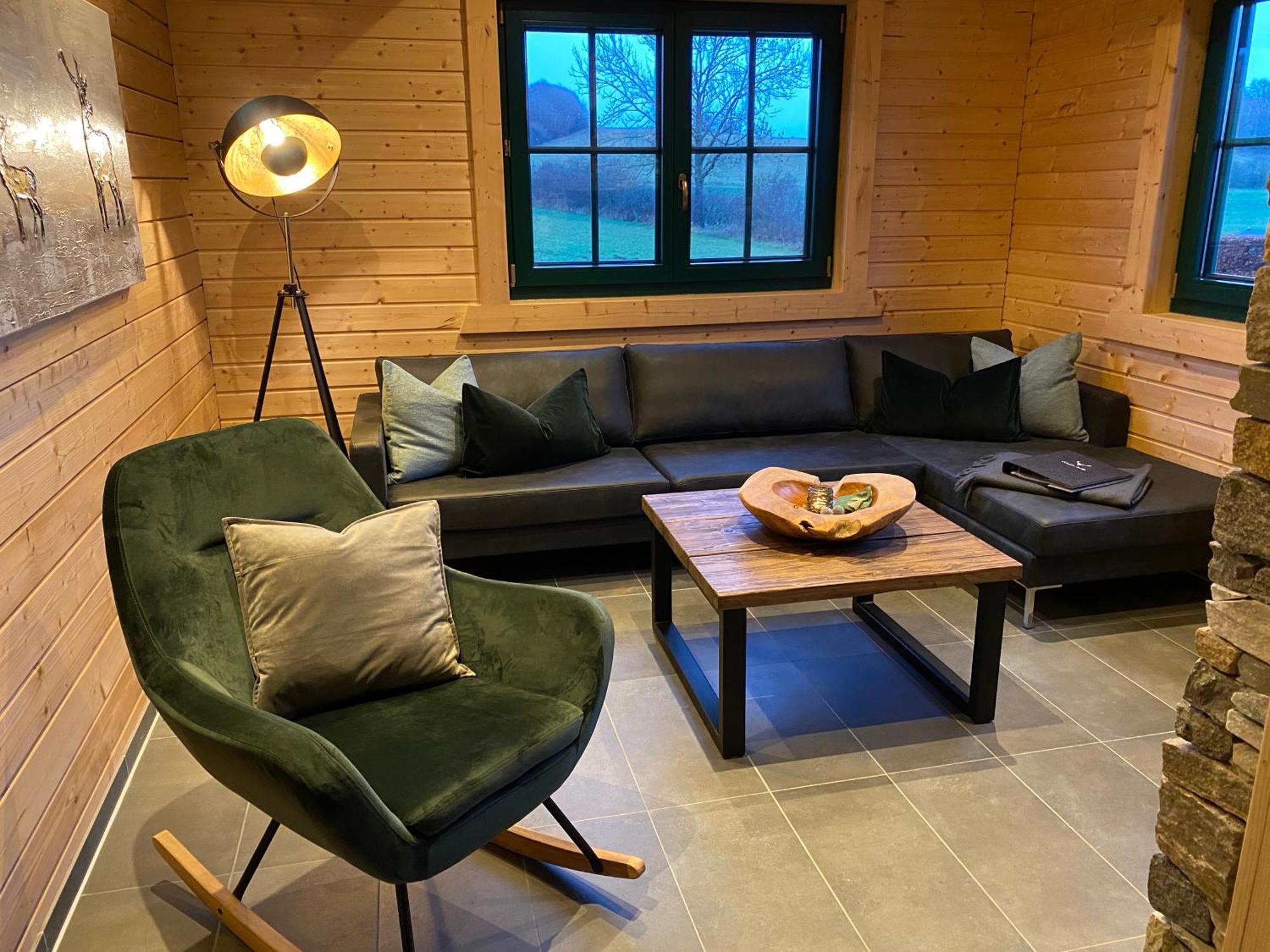 Holzhaus Onkel Fritz Mit Sauna Und Whirlwanne Esch  Esterno foto